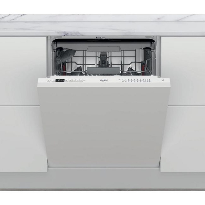 Masina de spalat vase incorporabila Whirlpool WH4IFB14BN6, complet incorporabila, 14 seturi, Clasa B, 9 programe, 44 dB, Auto Open, Aquastop, Alb