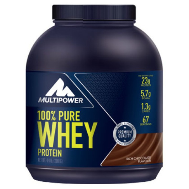 100% Proteina Pura Whey - 2000g - Ciocolata