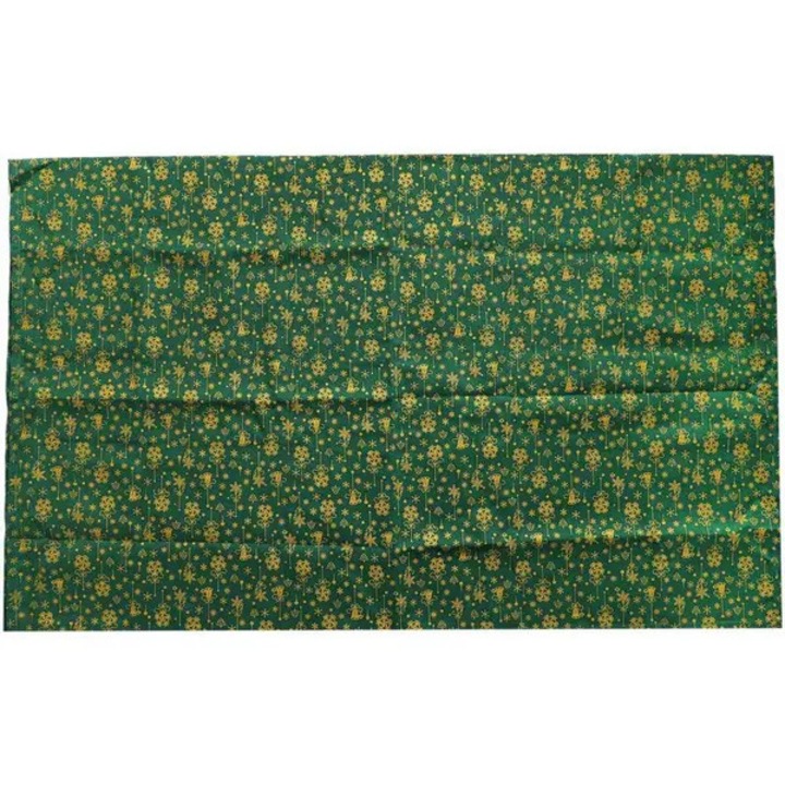 Téglalap alakú asztalterítő, pamut, zöld, 140x180cm, környezetbarát