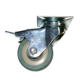 Roata pivotanta ADIX, din cauciuc siliconic, cu frana, cu placa, 50 mm, 40 kg Roata pivotanta ADIX, din cauciuc siliconic, cu frana, cu placa, 50 mm, 40 kg