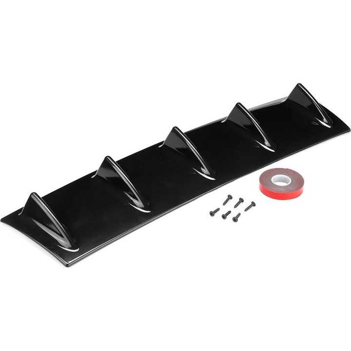 Spoiler universal bara spate, difuzor lip 5 brate, negru, 584mm