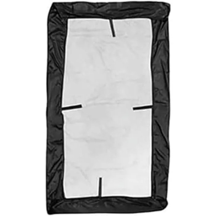 Husa pentru leagan de gradina cidiscount-xwx-260814-747, din poliester 190D taffeta, impermeabila, rezistenta la vant si UV, argintiu/negru, 142x120x18 cm / 191x120x23 cm