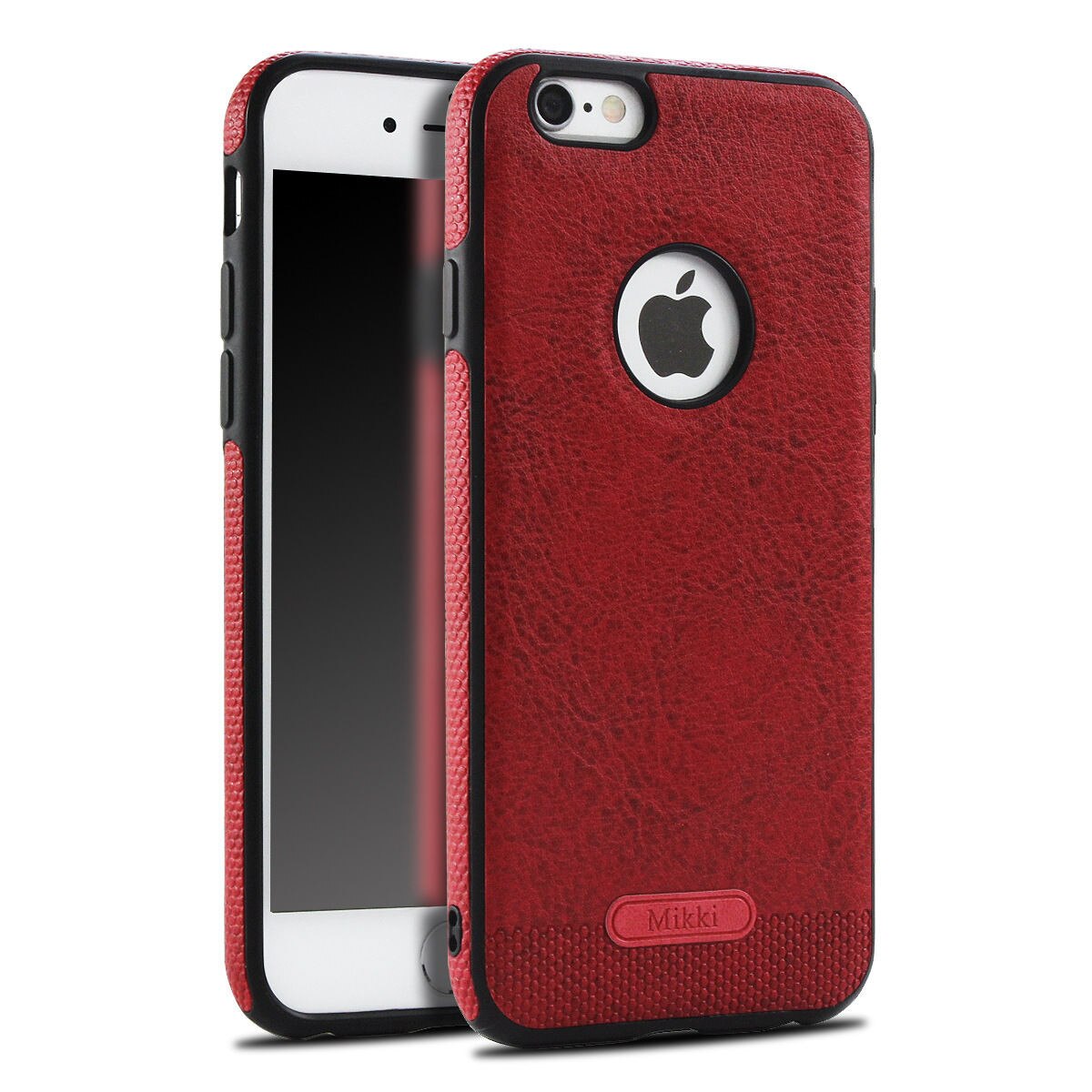 Husa de protectie iPhone 8/iPhone 7, Leather, Rosu