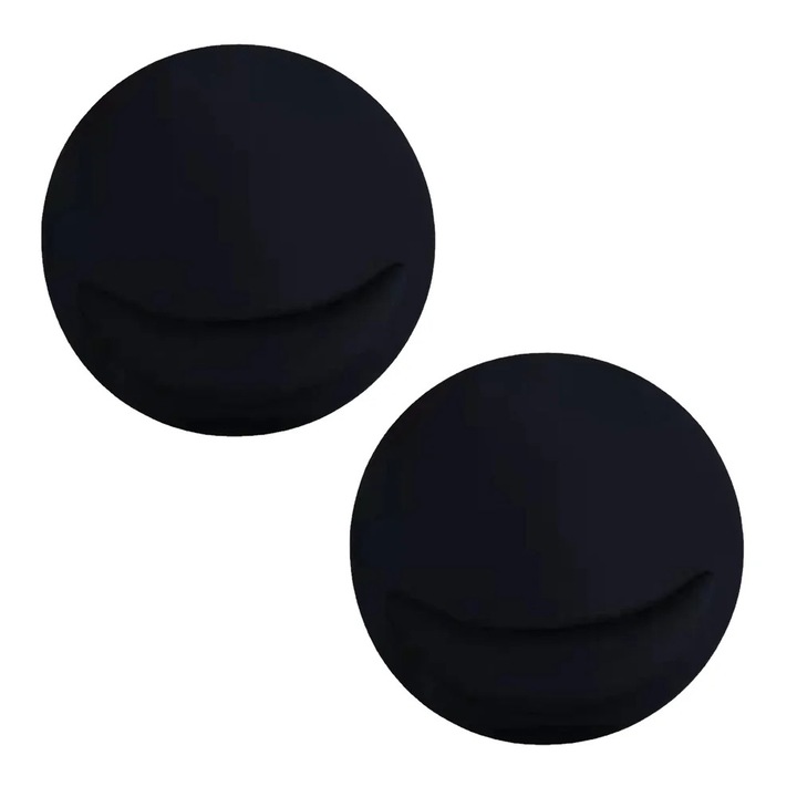 Mouse pad cu sprijin pentru incheietura YANYXR BCS3230506, ergonomic, spuma memory, baza antiderapanta, rotund, negru, set 2 buc