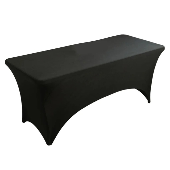 Husa elastica pentru masa dreptunghiulara YANYXR, negru, 120x75cm