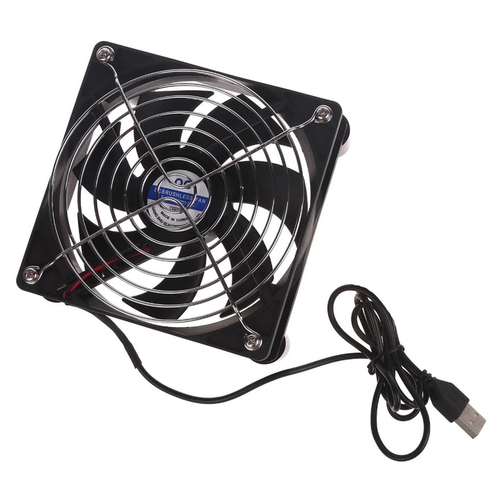 YANYXR PC hűtőventilátor 8x8x4.5cm és 12x12x4.5cm USB műanyag szett