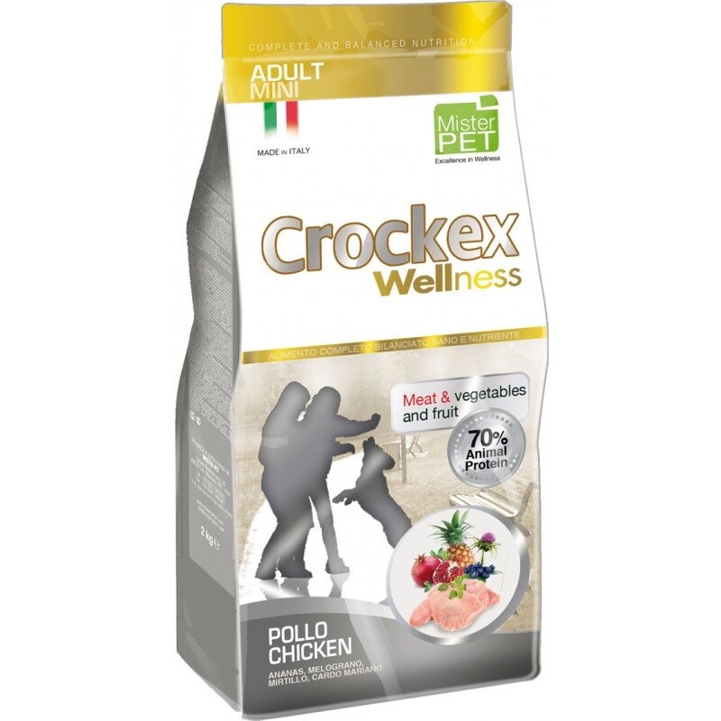 Hrana uscata pentru caini Crockex Wellness, Adult Mini, Chicken&Rice, 7.5Kg