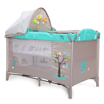 Patut pliabil cu doua nivele Friend Green Patut pliabil cu doua nivele Friend Green