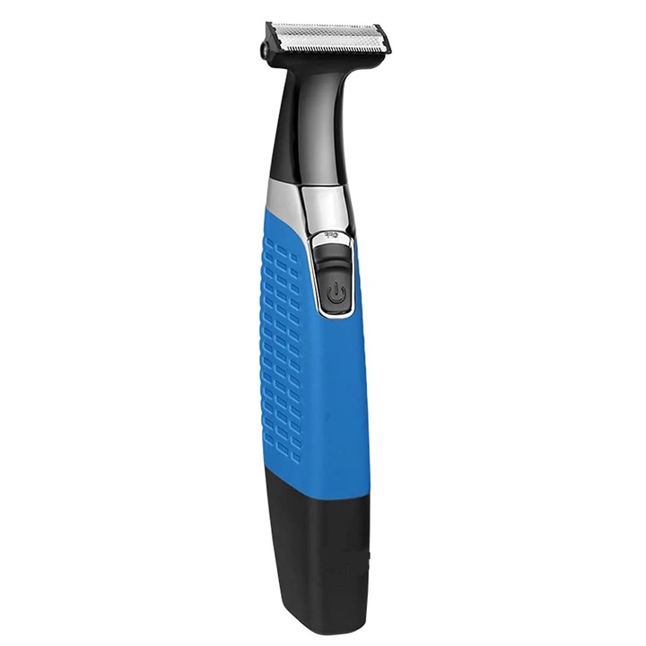 YANYXR BCS3190982 elektromos trimmer, dupla penge, vízálló, USB újratölthető, 60 perc üzemidő, 4 fésű 1-6 mm, kék/fekete