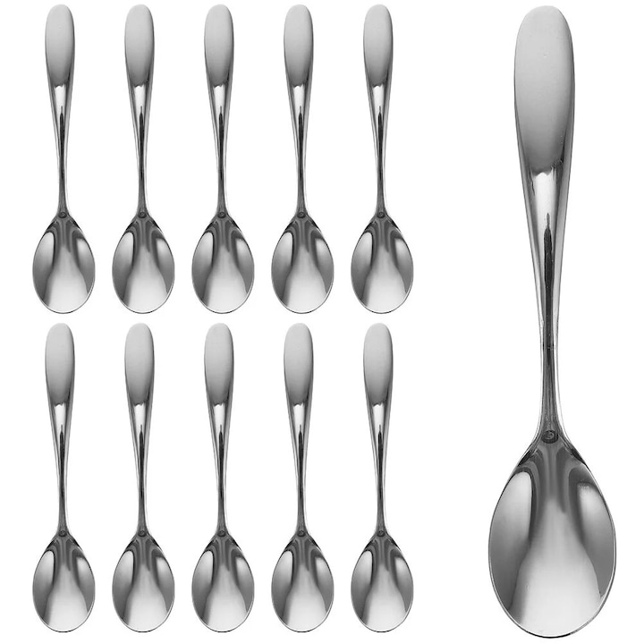 Lingurite pentru cafea/ceai ZYBLSSBB LSM2xh10646-BCS0096594-1, inox 11,3 cm, argintiu, set 20 buc