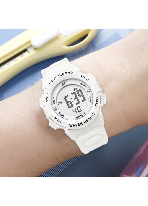 Ceas copii YANYXR multifunctional alb 38mm