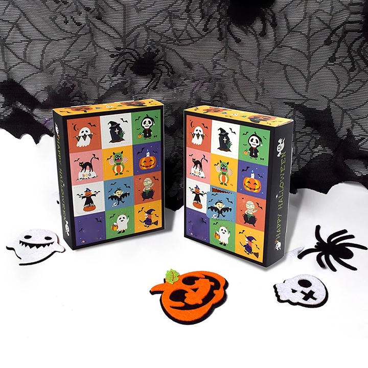 Cutie surpriza de Halloween ZYBLSSBB LSM2xh3177-BCS0219531, din hartie/carton pentru DIY, alb, 17.2 x 13 x 4 cm