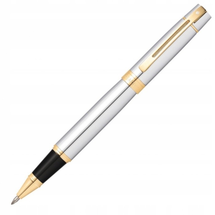 Химикалка Sheaffer 300 9342 Хромирана Златна + Подаръчна Кутия