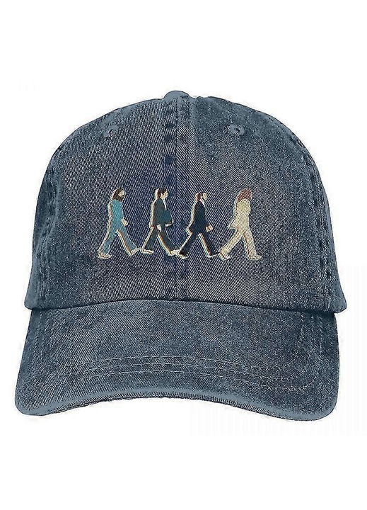 Sapca baseball unisex, denim uzat, bleumarin, marime reglabila