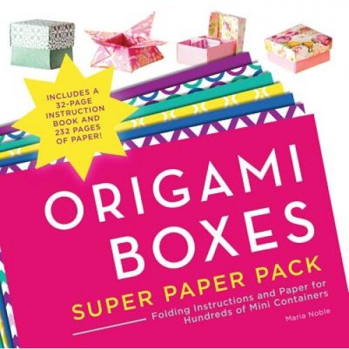 Origami Boxes Super Paper Pack: Folding Instructions and Paper for Hundreds of Mini Containers, Maria Noble (Author)