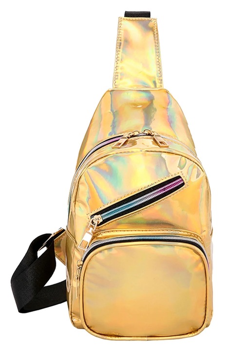 Rucsac mic YANYXR piele auriu 27x18x7cm multifunctional