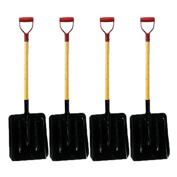 Pachet, 4 bucati - Lopata zapada ruseasca neagra pentru auto cu coada si maner Pachet, 4 bucati - Lopata zapada ruseasca neagra pentru auto cu coada si maner