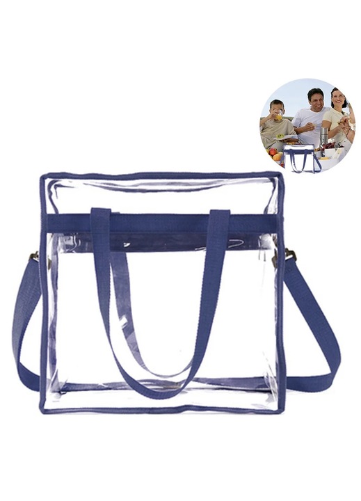 Geanta umar YANYXR PVC transparenta, 32x13x32cm