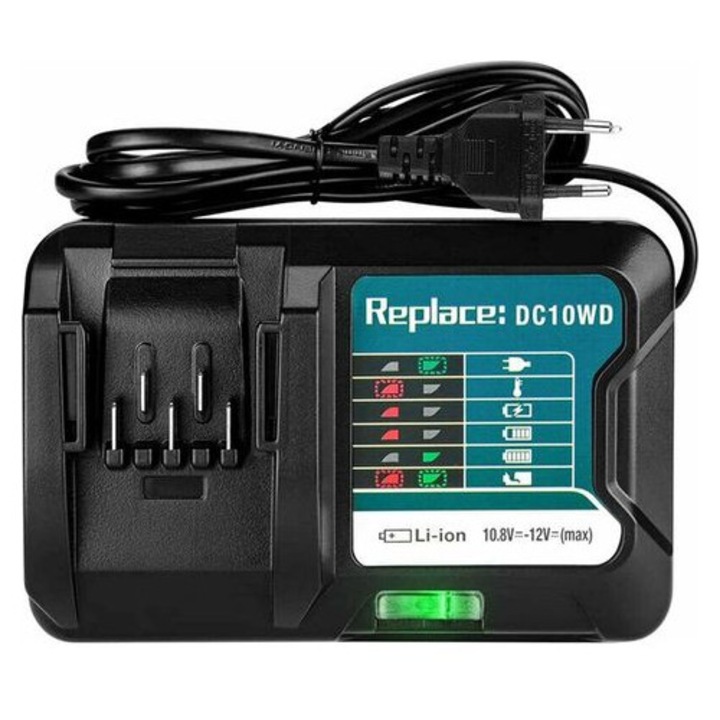 Зарядно устройство за Li-ion батерии 10.8-12V 1.3A-3A съвместимо с Makita BL1021 BL1041B LED