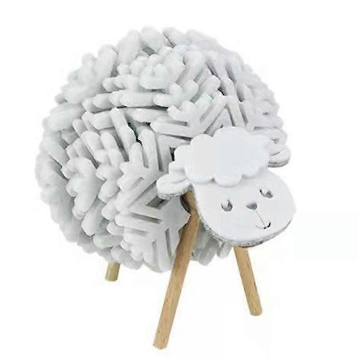 Set suporturi pahare fetru, decor ren, alb, 6x9cm