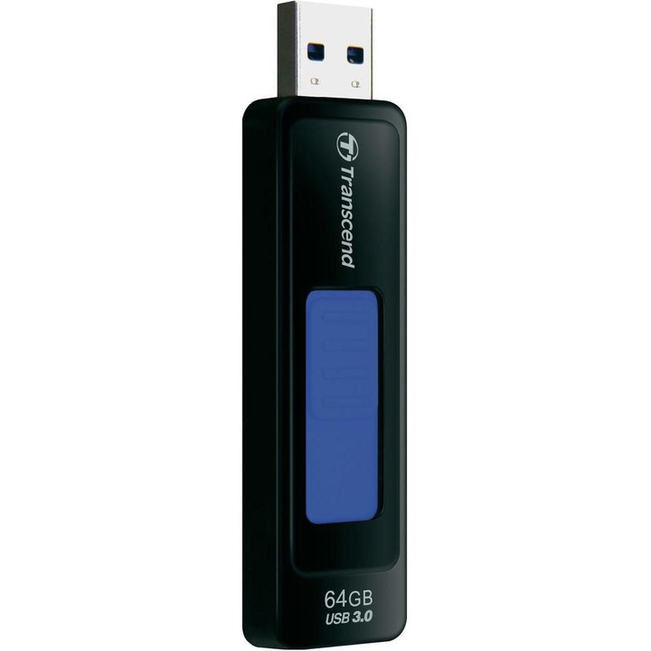 Памет USB Transcend JetFlash® 760 64GB, USB 3.0, Black/Blue