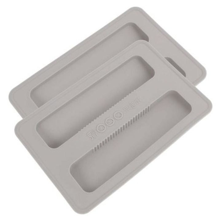 Szilikon kenyérpirító fedél, 2 db-os készlet, világosszürke, 15x10x1.8cm
