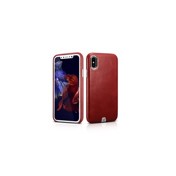 Husa iPhone X, iCarer Transformers Vintage Series, din piele, tip back cover, culoare Rosu burgund Husa iPhone X, iCarer Transformers Vintage Series, din piele, tip back cover, culoare Rosu burgund