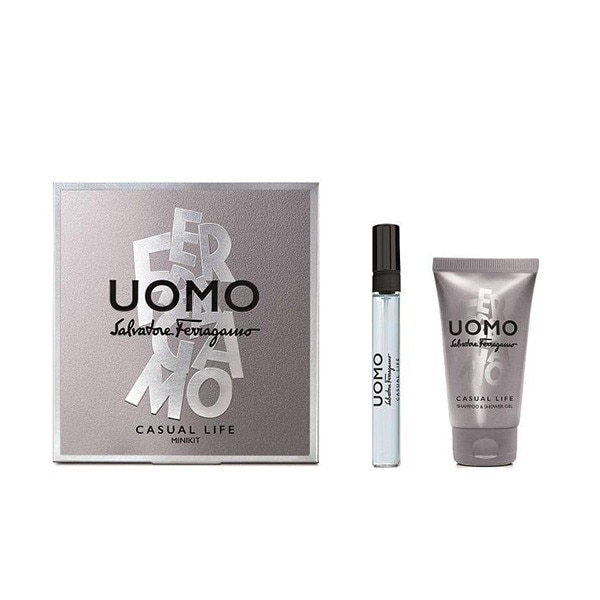 Set cadou Salvatore Ferragamo Uomo Casual Life: 5ml Apa de Toaleta + 50ml Gel de Dus, Barbati