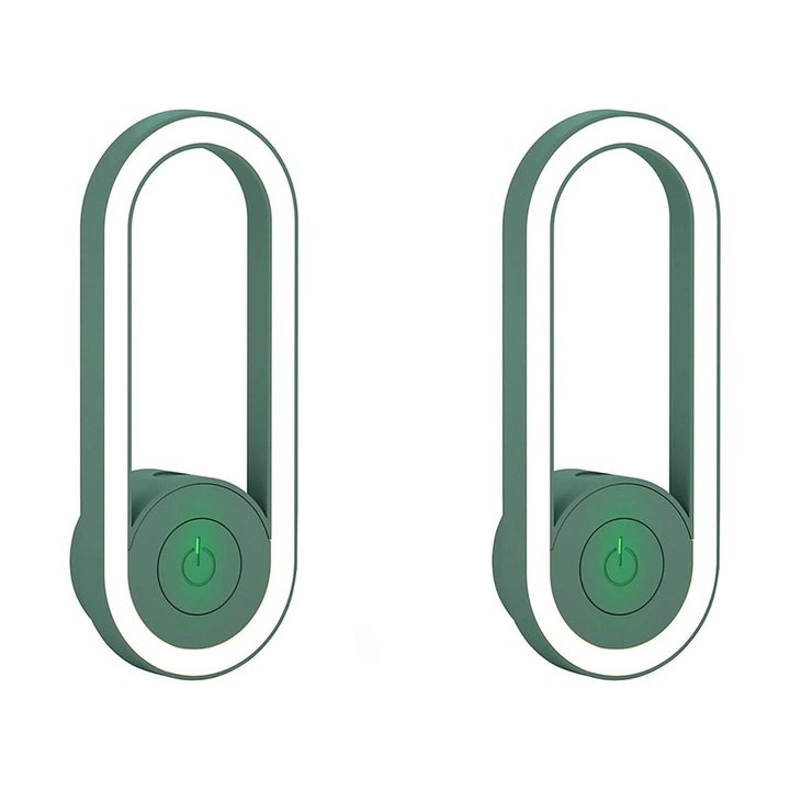 Repelent ultrasonic anti-tantari ZYBLSSBB LSM2xh9427-BCS0299999-2, conversie frecventa cu lumina de veghe LED, fara chimicale, verde, set 2 buc.
