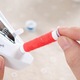 Masina de cusut portabila mini, albastru, compacta, usor de utilizat