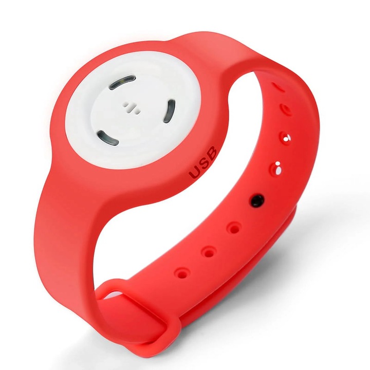Repelent electronic pentru tantari ZYBLSSBB LSM2xh12014-BCS0073090, ultrasonic, reincarcabil USB, bratara din silicon hipoalergenic, 55mAh, multicolor