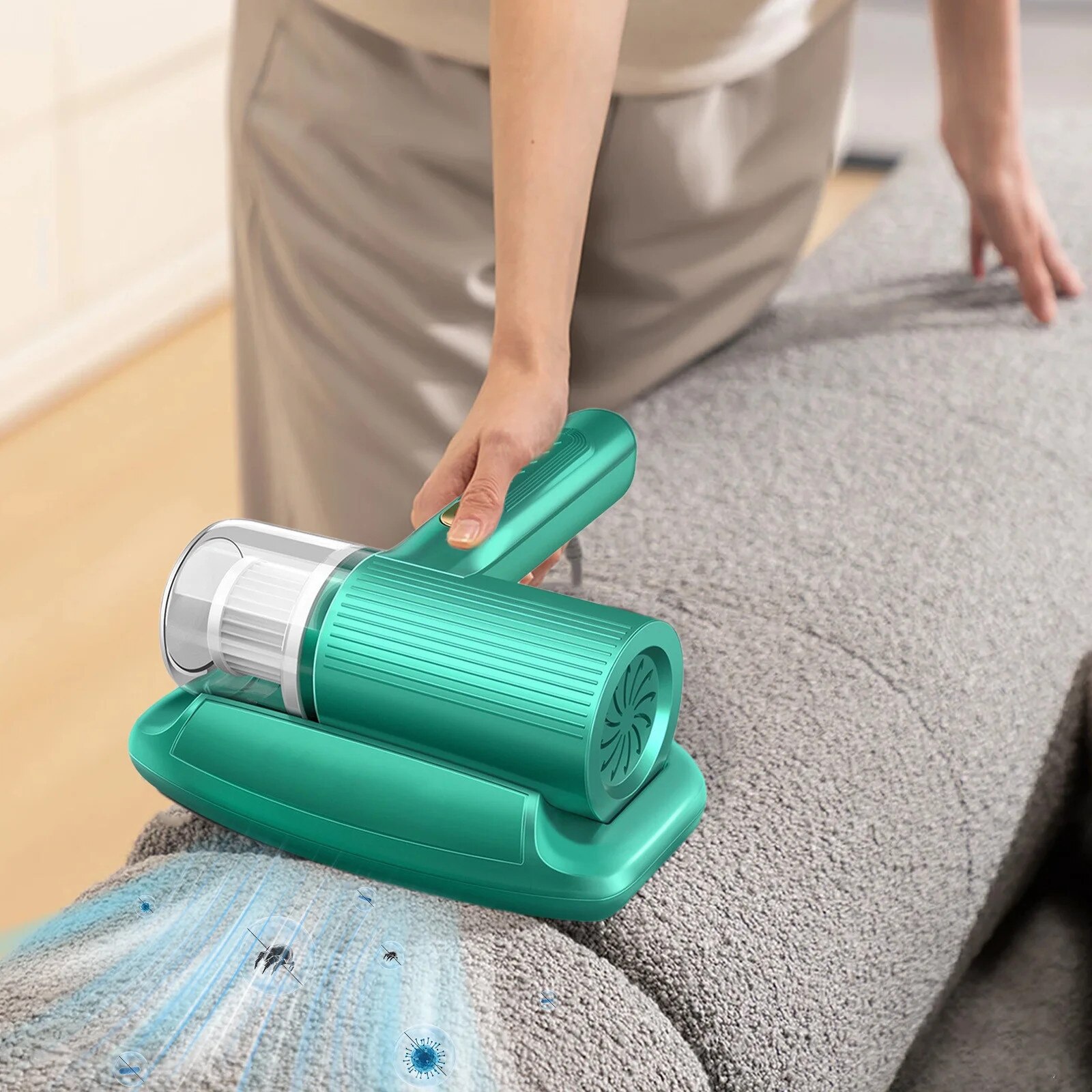 Aspirator portabil fara fir pentru pat si saltea, indepartare par animale, perne, canapele, jucarii plus, multifunctional
