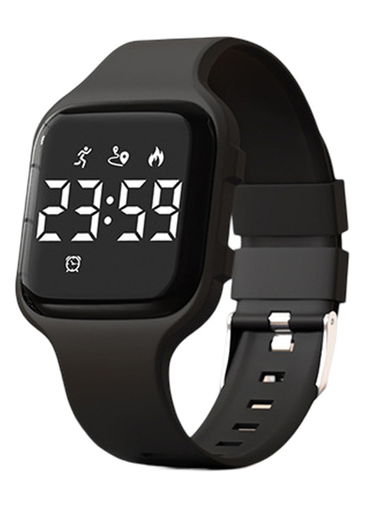 Ceas sport copii fitness tracker alarma vibratii rezistent apa 50m silicon 5-12 ani
