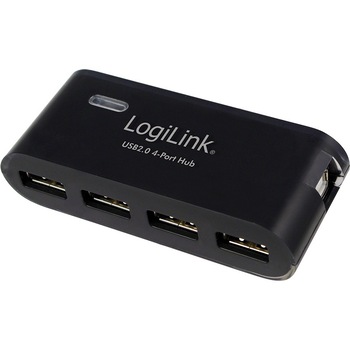 Hub LogiLink UA0085, 4 x USB 2.0, Negru Hub LogiLink UA0085, 4 x USB 2.0, Negru