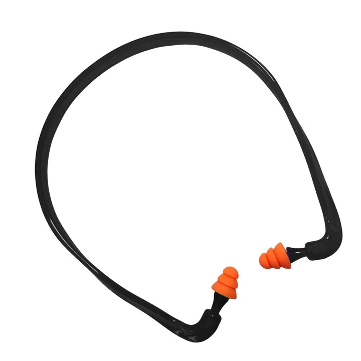 YANYXR füldugók, zajszigetelés, szilikon, fekete-narancs, 70cm
