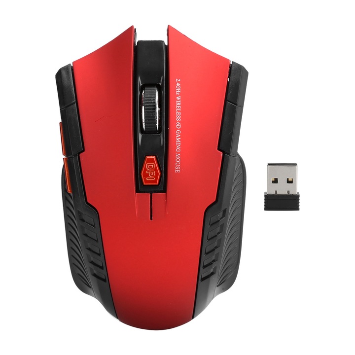 Безжична ергономична мишка 1600DPI USB черна