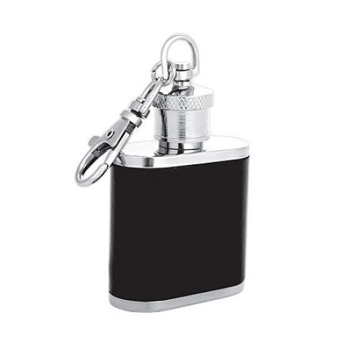 Plosca Silver Flame, 150 ml, inox, Negru