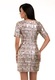 Rochie de dama MARYETT, Jacquard, Auriu