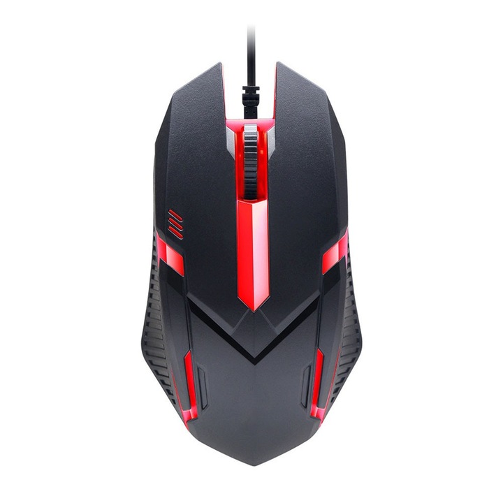 Мишка USB ергономична с многоцветна RGB подсветка, стандартни размери