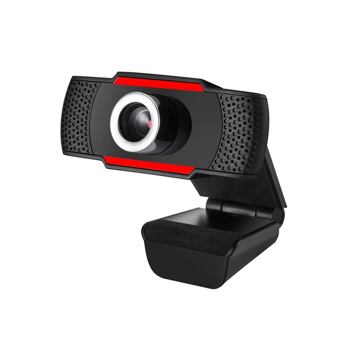 Уеб камера USB 720p HD, вграден микрофон, регулируема, съвместима с Windows Mac