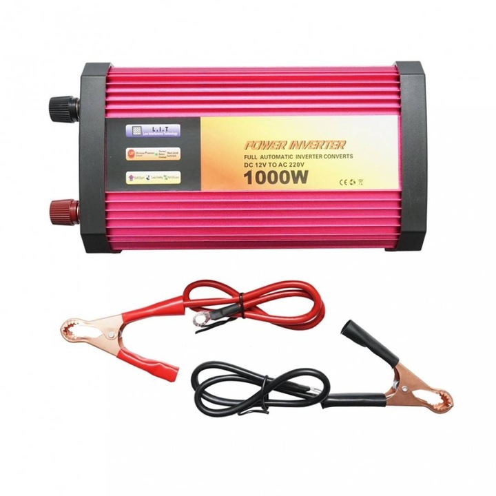 Invertor tensiune 12V-220V 1000W cu USB 5V 1A