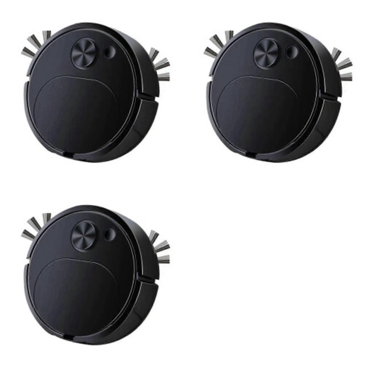 Aspiratoare robot mini set 3 buc USB incarcare multifunctional alb
