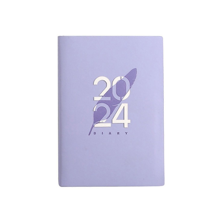 Agenda planificare, 150 pagini, coperta embosata, mov, 14.3x21.1cm