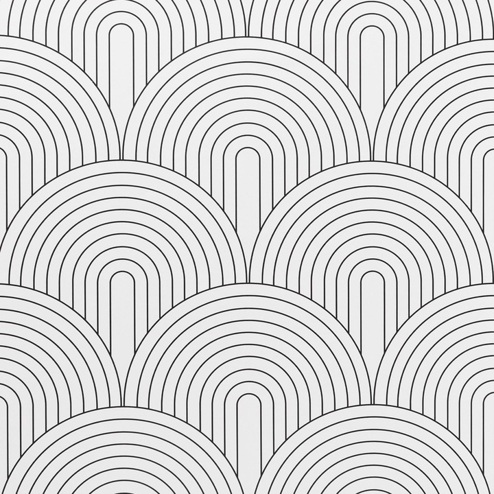 Tapet autocolant geometric alb-negru 44x300cm, rezistent la apa, usor de aplicat si indepartat