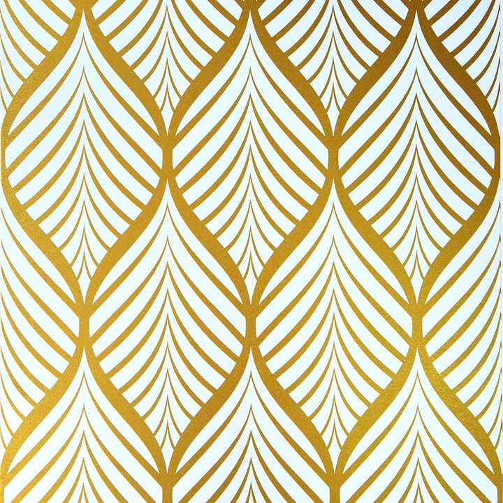 Tapet autocolant geometric, 44.5x300cm, auriu, rezistent la apa si ulei