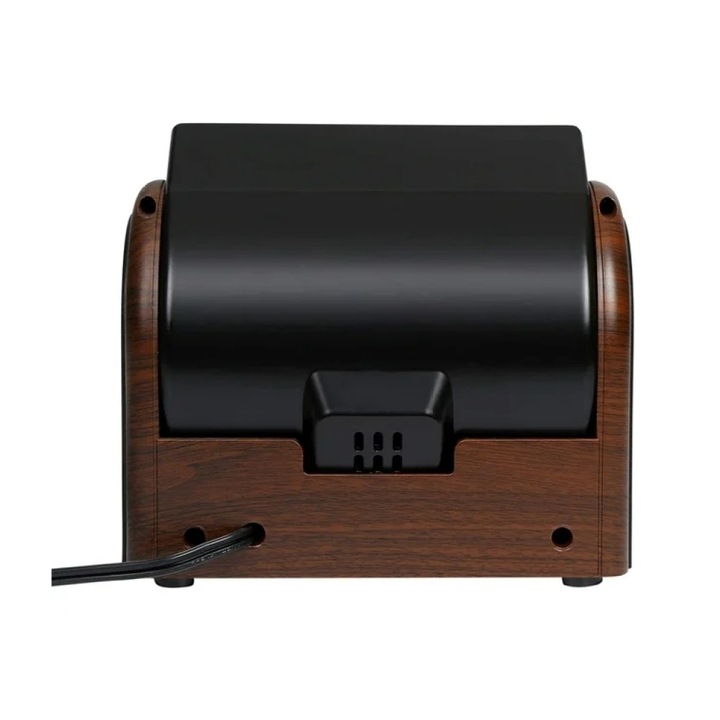 Ventilator de birou retro fara palete, maro, 20x20x30cm