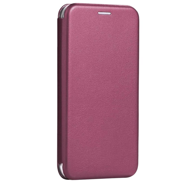 Husa pentru Huawei nova 9, FlipOn, Piele ecologica, Buzunar card, Functie stand, Acoperire completa, Decupaj difuzor apeluri, Protectie 360 de grade, Tip carte, Visiniu