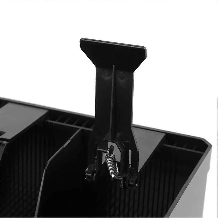 Tava organizator bani plastic 32x27x6cm, 8 compartimente, negru