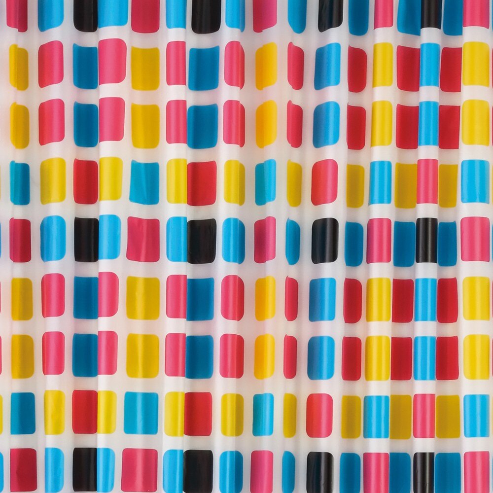 Perdea dus vinil, 180x200 cm, cu imprimeu patratele colorate