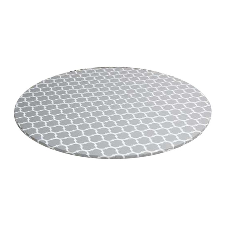 PVC asztalterítő, rugalmas, víz- és foltálló, szürke, 90x110cm